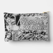 Wonder Woman Vintage Comic Muster Zubehörtasche (Rückseite)