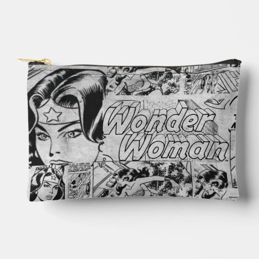 Wonder Woman Vintage Comic Muster Zubehörtasche (Vorderseite)