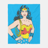 Wonder Woman | Vintage Pose mit Lasso Fleecedecke (Vorderseite)