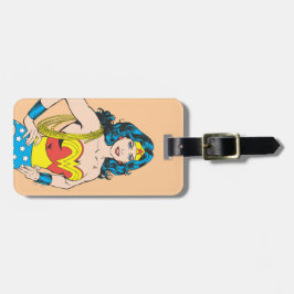 Wonder Woman | Vintage Pose mit Lasso Gepäckanhänger