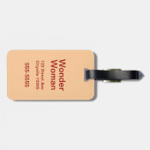 Wonder Woman | Vintage Pose mit Lasso Gepäckanhänger (Rückseite horizontal)