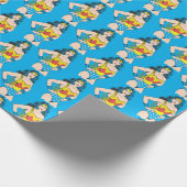 Wonder Woman | Vintage Pose mit Lasso Geschenkpapier (Ecke)