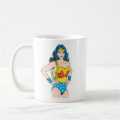 Wonder Woman | Vintage Pose mit Lasso Kaffeetasse (Links)