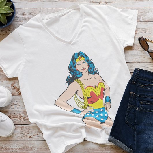 Wonder Woman | Vintage Pose mit Lasso T-Shirt
