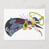 Wonder Woman vs Robot Postkarte (Vorderseite)