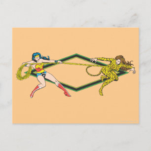 Wonder Woman vs The Cheetah Postkarte