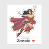Wonder Woman Wearing Cape Aufkleber (Blatt)