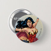 Wonder Woman Wearing Cape Button (Vorne & Hinten)