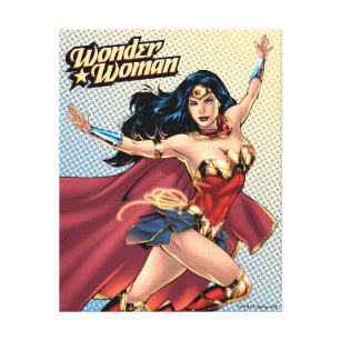 Wonder Woman Wearing Cape Leinwanddruck
