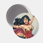 Wonder Woman Wearing Cape Magnet (Vorderseite/Rückseite)