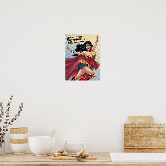 Wonder Woman Wearing Cape Poster (Küche)