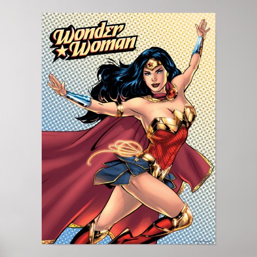 Wonder Woman Wearing Cape Poster (Vorne)