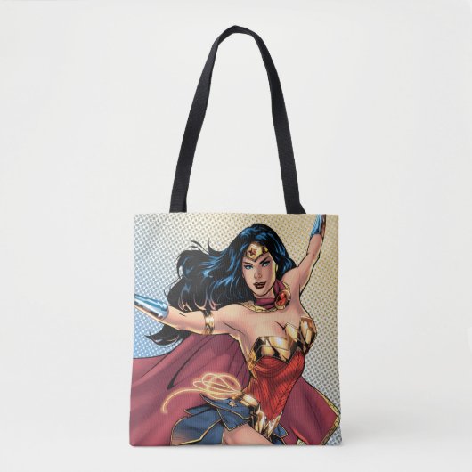 Wonder Woman Wearing Cape Tasche (Vorderseite)