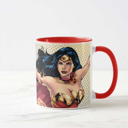 Wonder Woman Wearing Cape Tasse (Rechts)