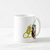 Wonder Woman with City Background Kaffeetasse (VorderseiteRechts)