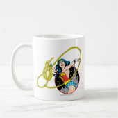 Wonder Woman with City Background Kaffeetasse (Links)