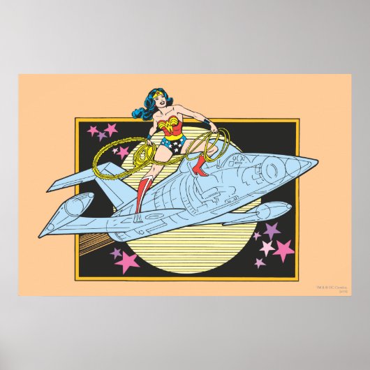 Wonder Woman with Jet Poster (Vorne)