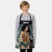 Wonder Woman With Sword Comic Art Schürze (Getragen)