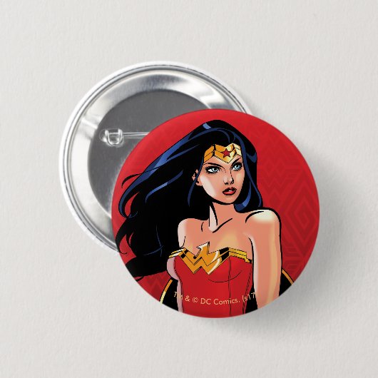 Wonder Woman with Sword - Fierce Button (Vorne & Hinten)
