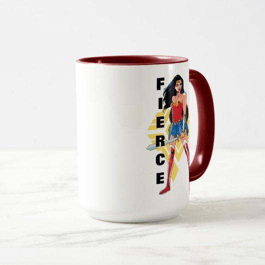 Wonder Woman with Sword - Fierce Tasse (VorderseiteRechts)
