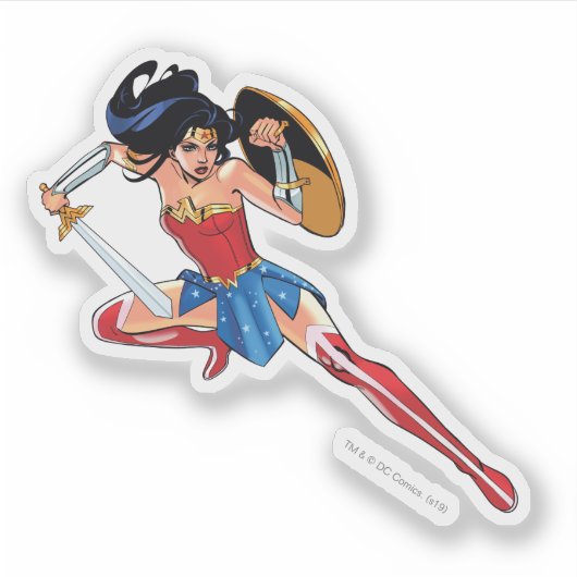 Wonder Woman with Sword - Join the Fight Aufkleber (Vorderseite)