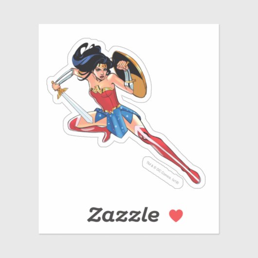 Wonder Woman with Sword - Join the Fight Aufkleber (Blatt)