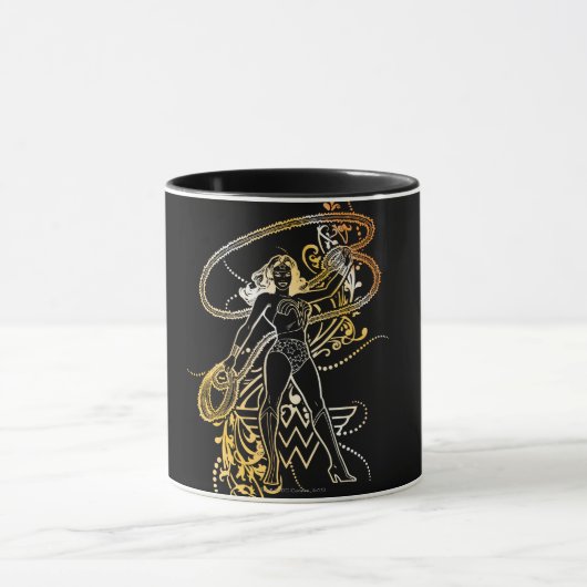 Wonder Woman Yellow Fade Tasse (Zentrum)
