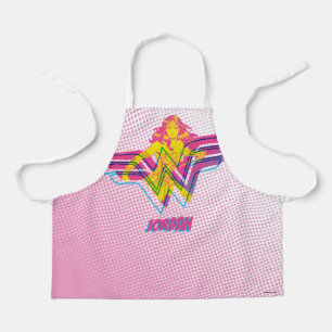 Wonder Woman Yellow Pink Comic Art Logo Schürze
