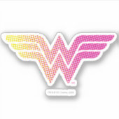 Wonder Woman Yellow Pink Halbftone Gradient Logo Aufkleber (Vorderseite)