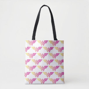 Wonder Woman Yellow Pink Halbftone Gradient Logo Tasche