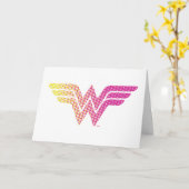 Wonder Woman Yellow-Pink Halftone Gradient Logo Karte (Gelbe Blume)