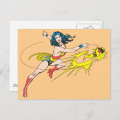 Wonder WomanThrows Crown Postkarte (Vorne/Hinten)