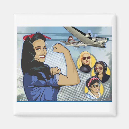 Wonder Women of Aviation Button Magnet (Vorne)