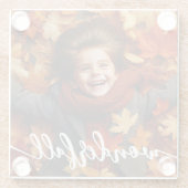 Wonderfall Herbst Herbstlaub Benutzerdefiniertes F Glasuntersetzer (Rückseite)