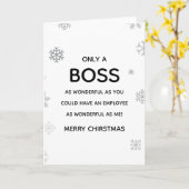 Wonderful Boss/Manager Christmas Karte (Gelbe Blume)