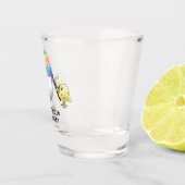 Wonderful chicks paint an Easter egg Schnapsglas (Rechts)