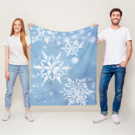 Wonderful Christmas Snow Fleecedecke