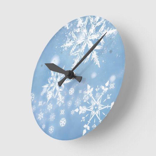 Wonderful Christmas Snow Runde Wanduhr (Winkel)