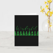 Wonderful Christmas Tree Green Tygraphy Karte (Gelbe Blume)