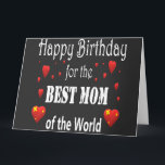Wonderful cute Mom Birthday with Heart Design Karte<br><div class="desc">Wonderful cute birthday with heart design for your lovely mom</div>