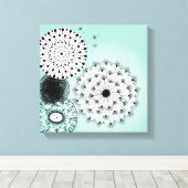 Wonderful Dandelions Blue Leinwanddruck (Insitu (Holzboden))
