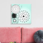 Wonderful Dandelions Blue Leinwanddruck (Insitu (Wohnzimmer))