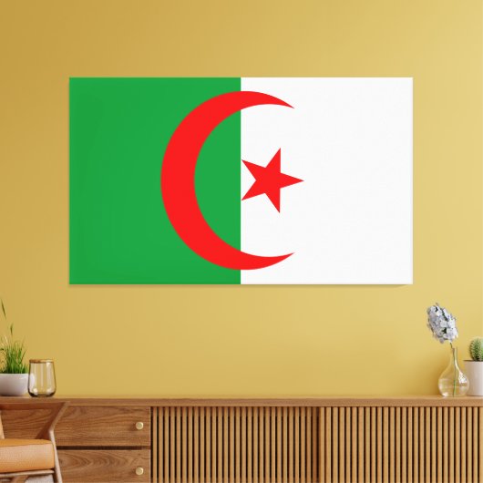 wonderful design of an algerian flag leinwanddruck (Insitu (Wohnzimmer))