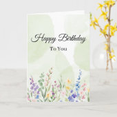  Wonderful Floral Birthday Card Karte (Gelbe Blume)