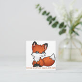 Wonderful Fox Quadratische Visitenkarte (Stehend Vorderseite)