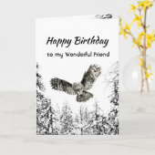 Wonderful Friend Birthday Nature Therapy Forest  Karte (Gelbe Blume)