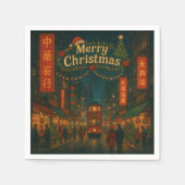 Wonderful Hong Kong Christmas streets Serviette (Vorderseite)