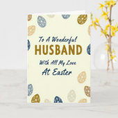 Wonderful Husband Easter Card Karte (Gelbe Blume)