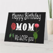 Wonderful Mom Birthday with cute Flower Design Karte (Rückseite)