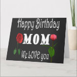 Wonderful Mom Birthday with cute Flower Design Karte<br><div class="desc">Wonderful cute birthday with flower design for your lovely mom</div>